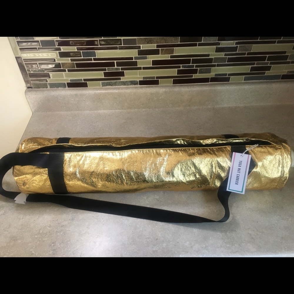 Twelve NYC Celebrate Shop Yoga Mat Bag- Gold